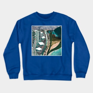 climate change action in landscape collage ecopop pattern Crewneck Sweatshirt